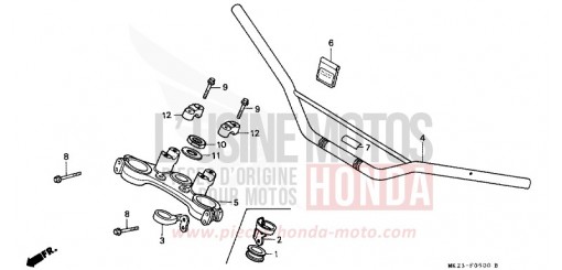 ROHRGRIFF/OBERE BRUECKE XR600RN de 1992
